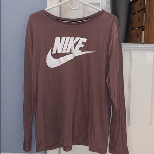 nike pink long sleeve top